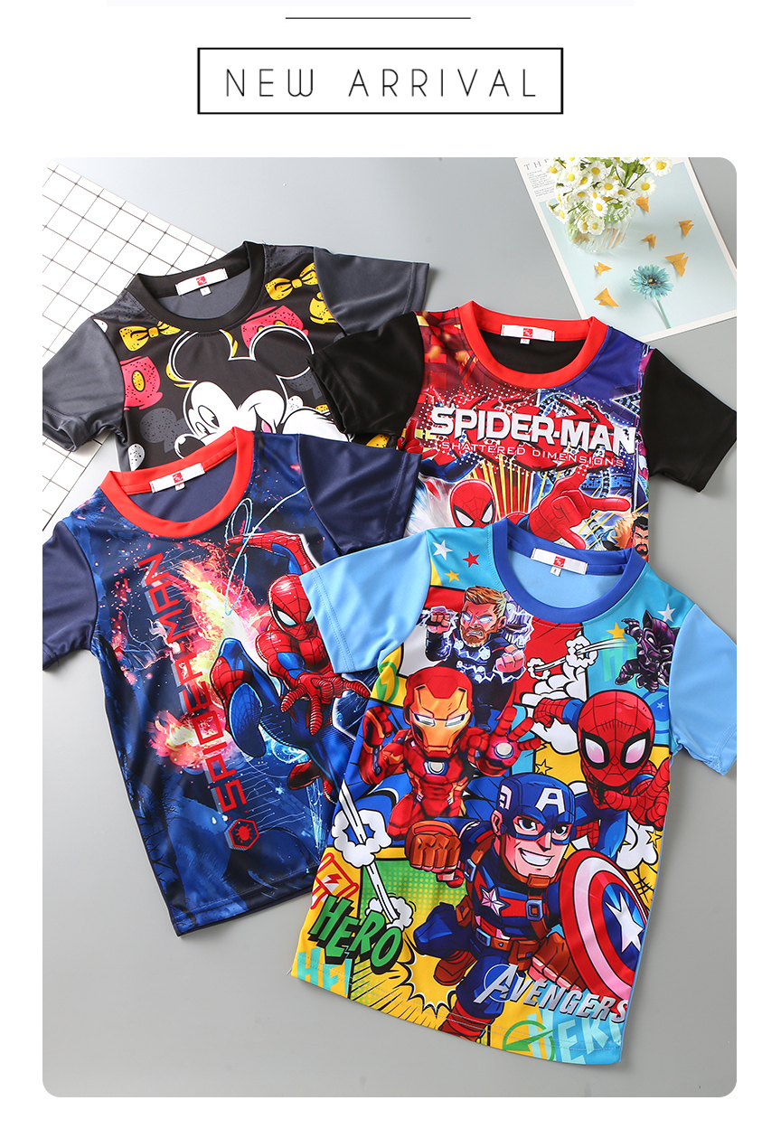 KM Kids Cartoon T-shirt Set 2 in 1 Jersey Material B [T0949 B]