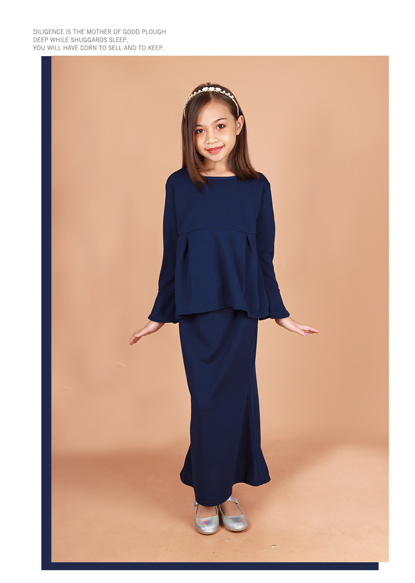 Ayleen Kids Baju Kurung Modern Black - [K35655 311]