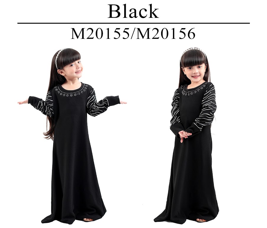 Kids Pattern Prints Jubah Black [M20155/M20156]