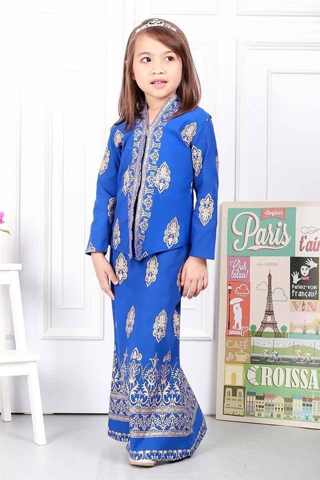 Afrin Kids Songket Modern Kebaya Set Gold Black [K19913]