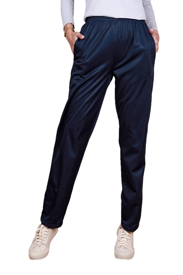 Sports Unisex Solid Track Pants Navy Blue [P23176]