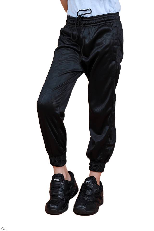 Kids & Adult Plus Size Jogger Sport Pants Black [P17172]