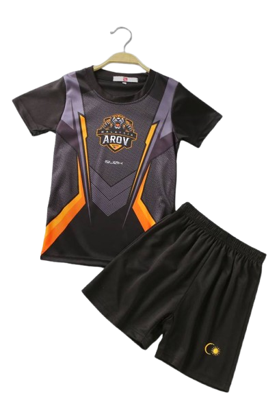 KM Kids Cartoon T-shirt Set 2 in 1 Jersey Material C [T0949 B]