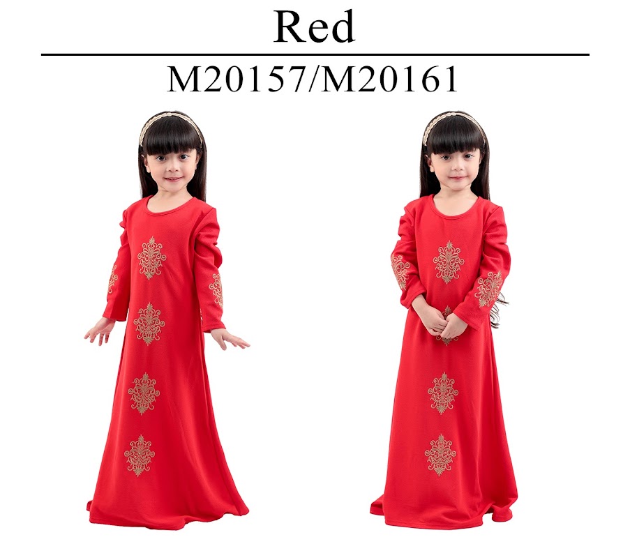 Kids Jubah with Golden Embroidery Black [M20157/M20161]