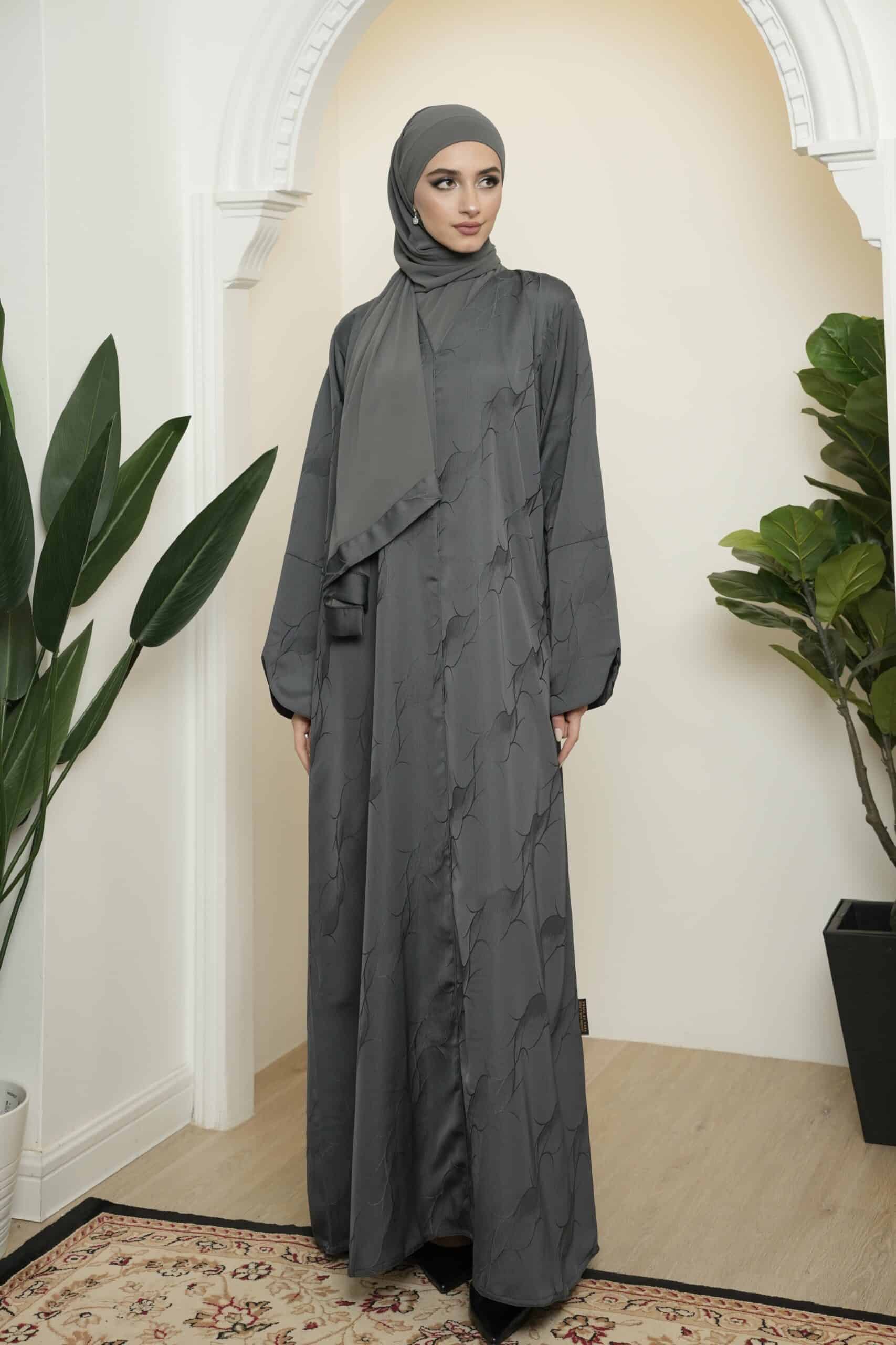 Salima Abaya (Charcoal Grey)
