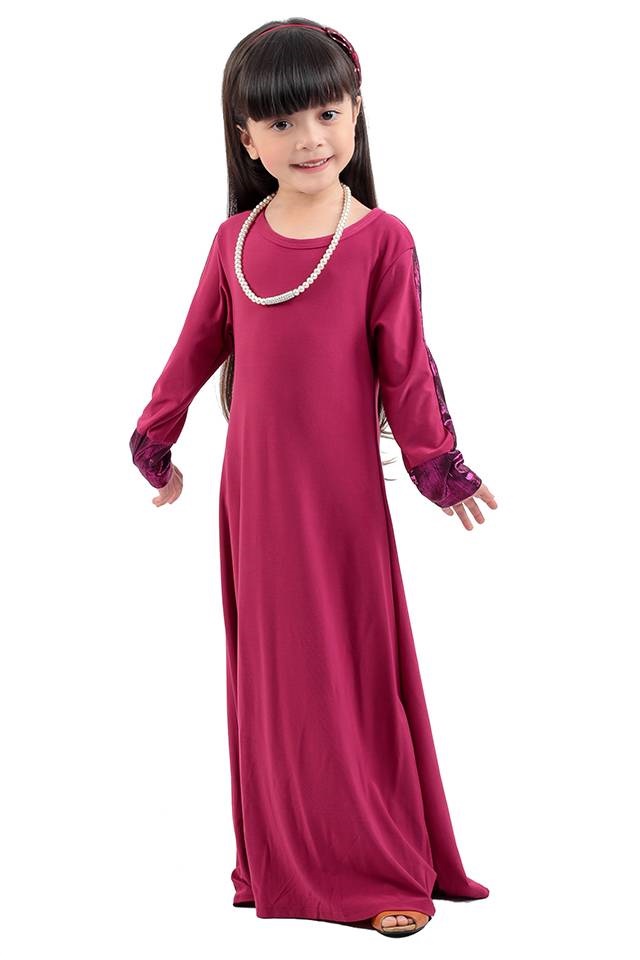Kids Luxe Jubah Muslimah Red [M8345]