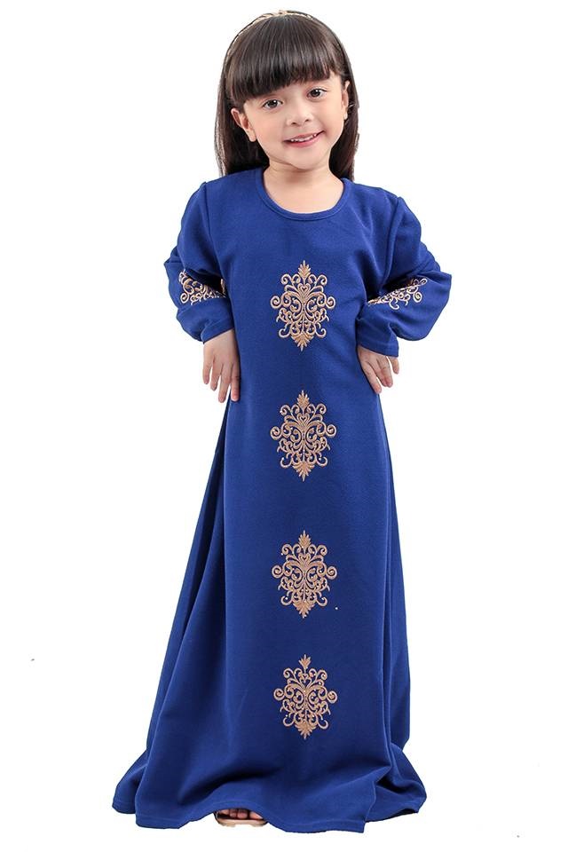 Kids Jubah with Golden Embroidery Blue [M20157/M20161]
