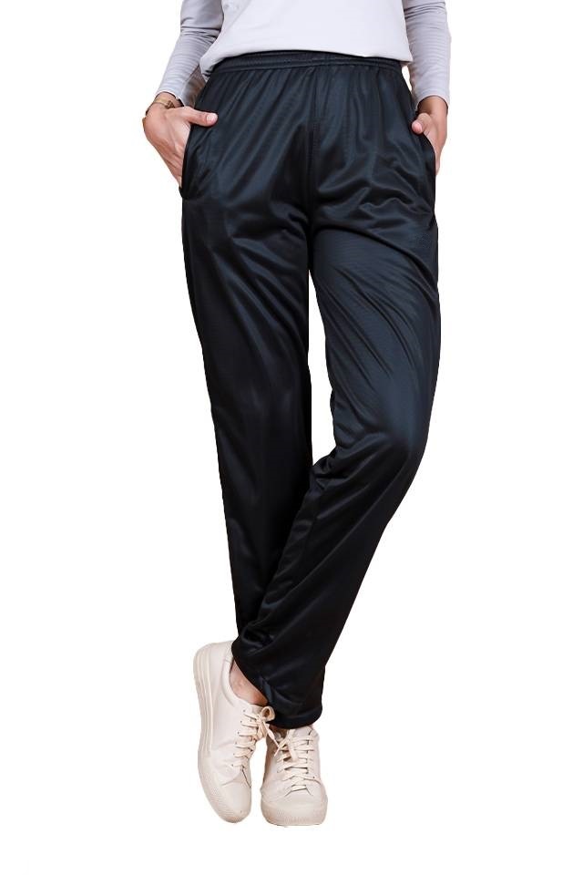 Sports Unisex Solid Track Pants Black  [P23176]
