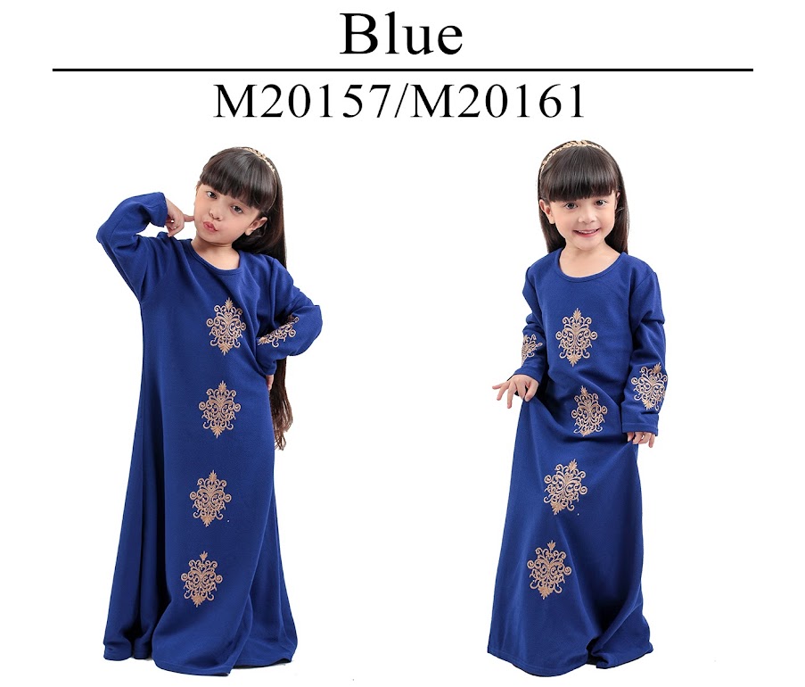Kids Jubah with Golden Embroidery Black [M20157/M20161]