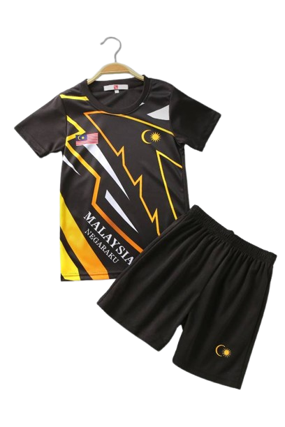 KM Kids Cartoon T-shirt Set 2 in 1 Jersey Material D [T0949 B]