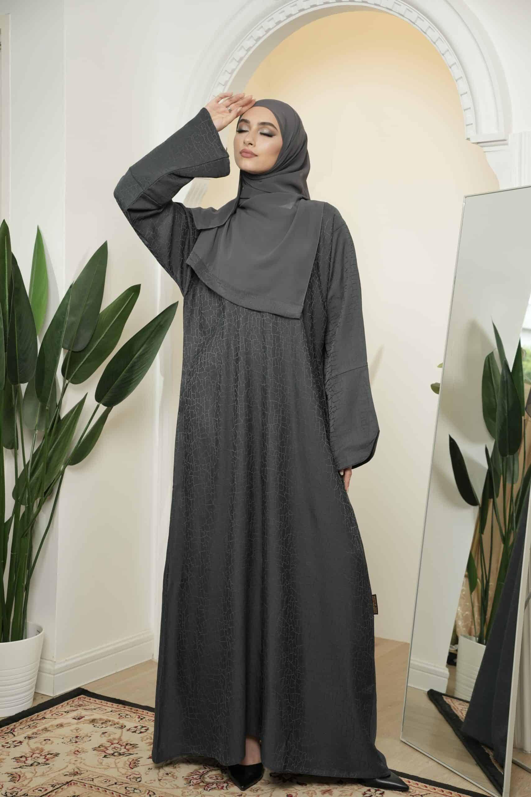 Leena Abaya (Charcoal Grey)