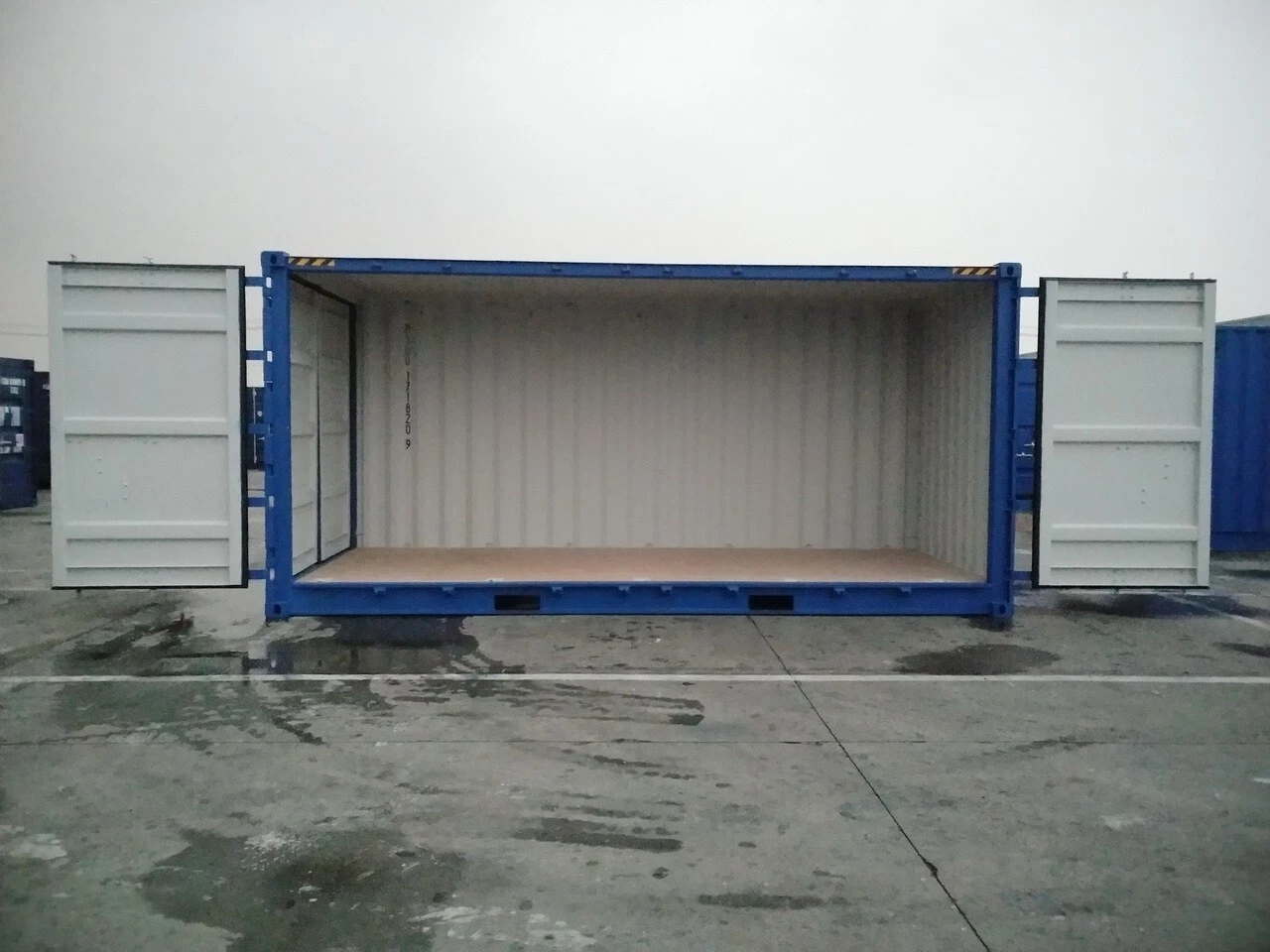 New 20x8 Storage Container With  Bi-folding Side Door