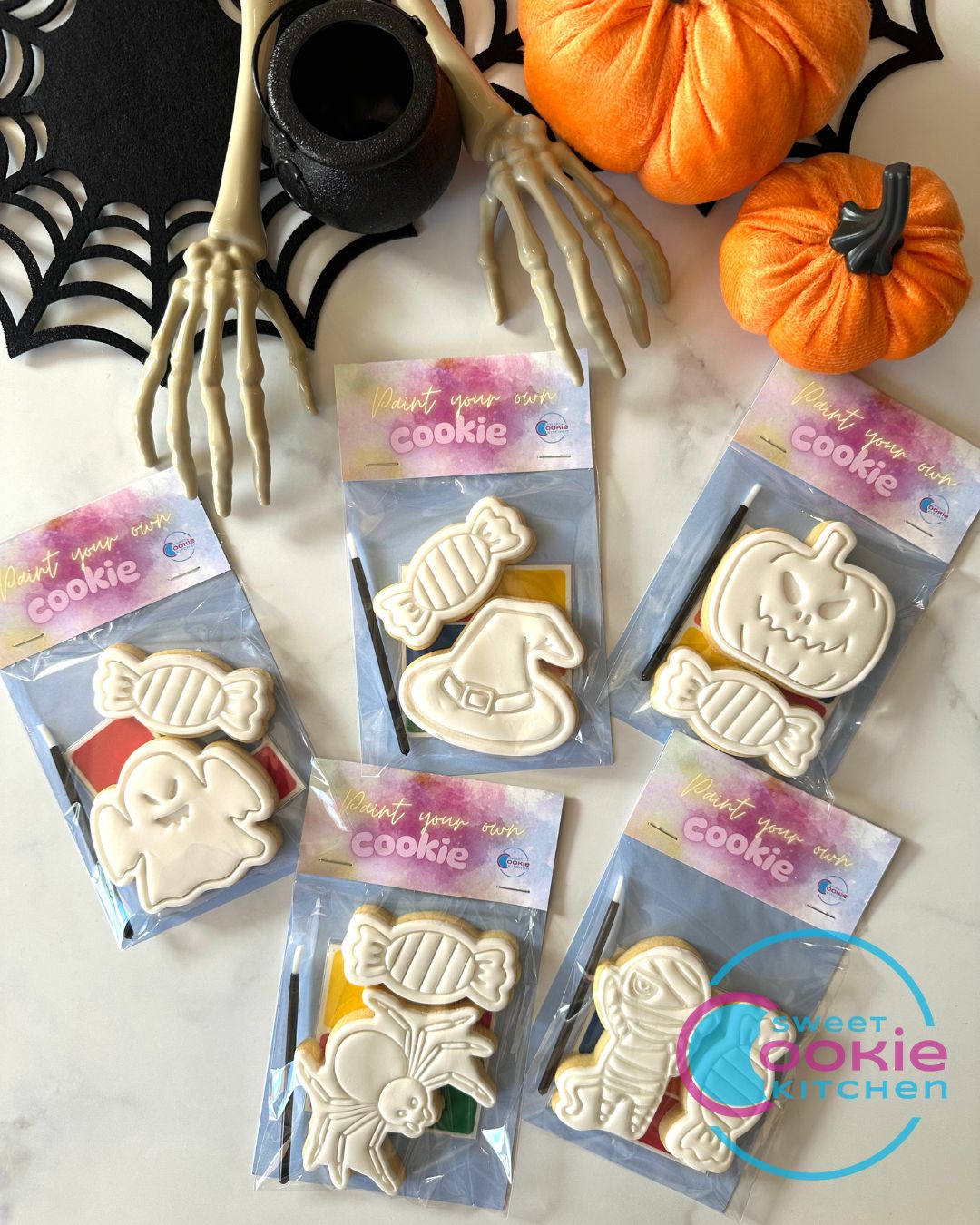 Halloween Paint Your Own Cookies: Mixed Five Pack