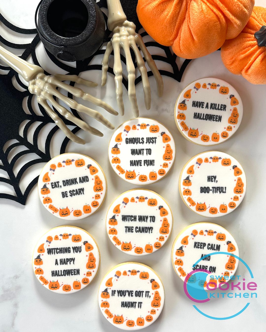 Halloween Puns Printed Cookies