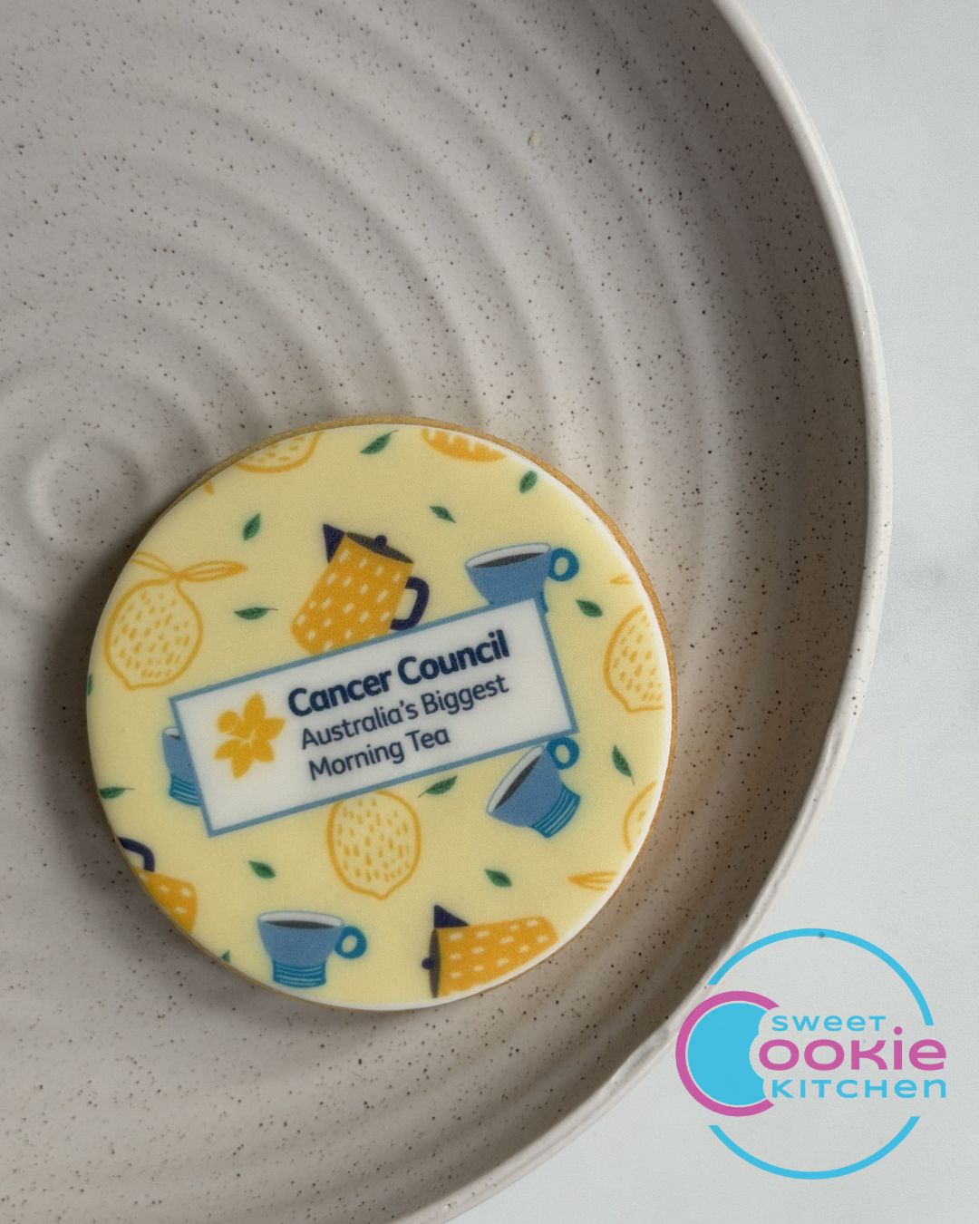 Round Biggest Morning Tea Cookies: Cancer Council logo