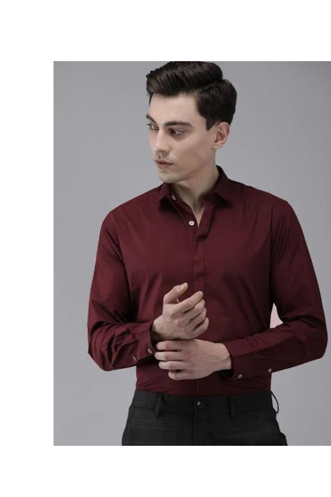 premium quality maroon formal full sleev shirt