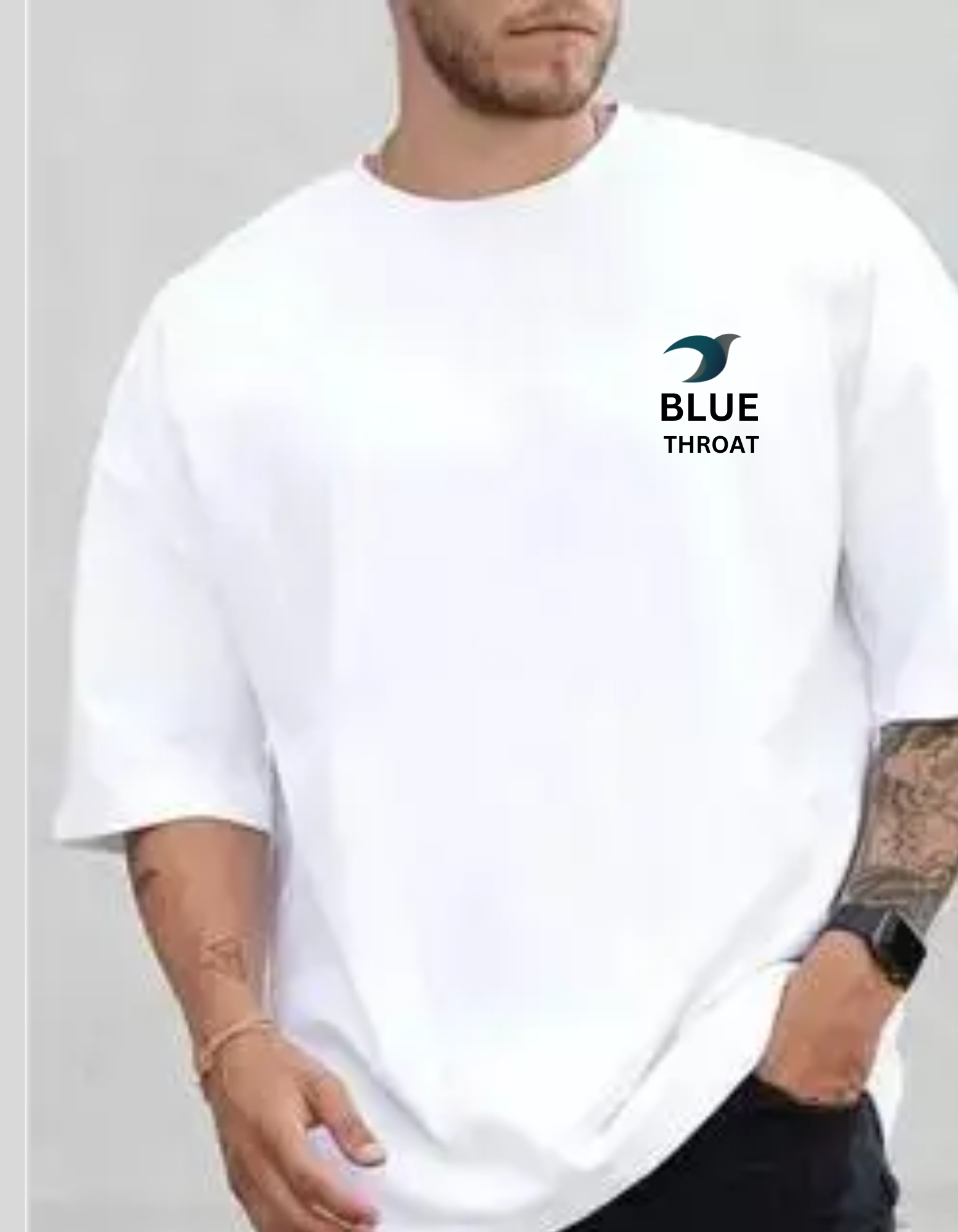 Premium Quality White Down Shoulder T-Shirt