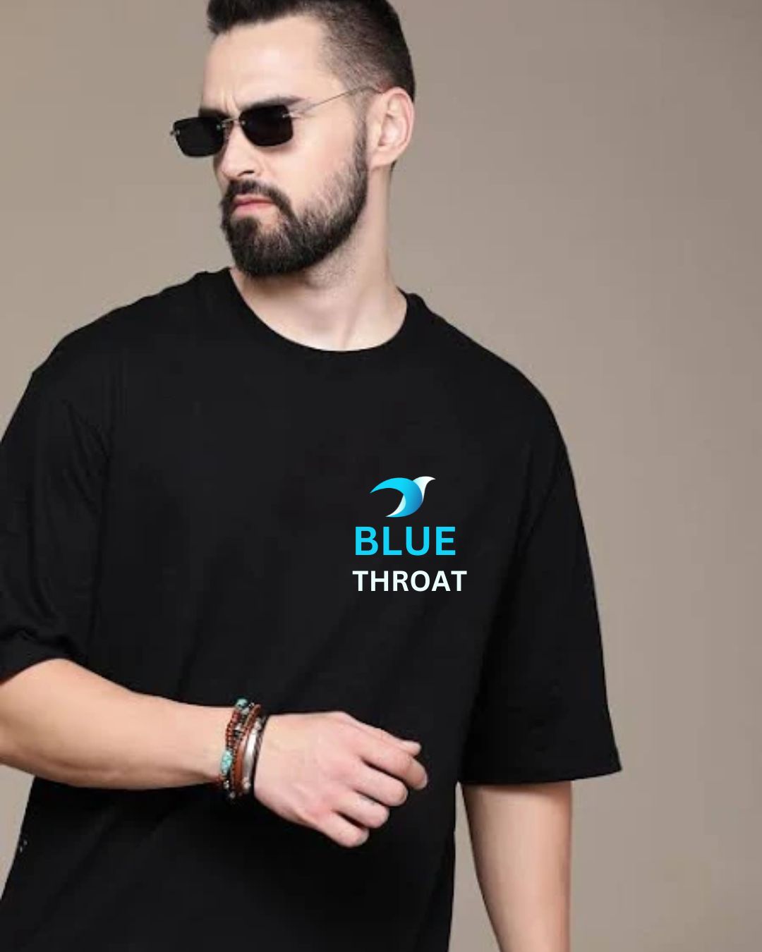 Premium Quality Black Down Shoulder T-Shirt