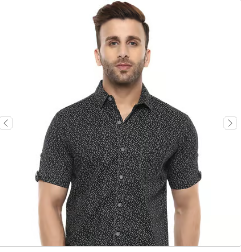Premium Quality Black Printed Half Sleev Shirt