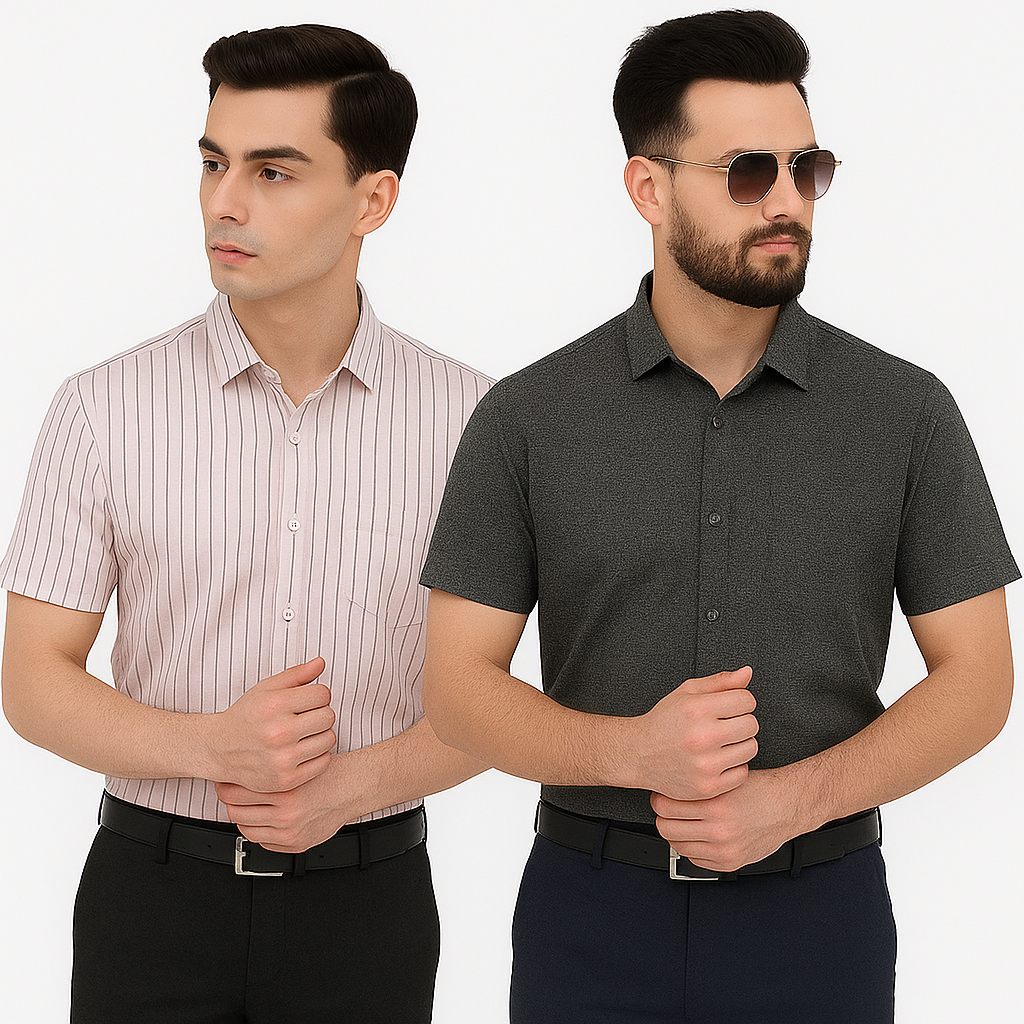 Bluethroat Branded Men's Short Sleeve Shirts Combo