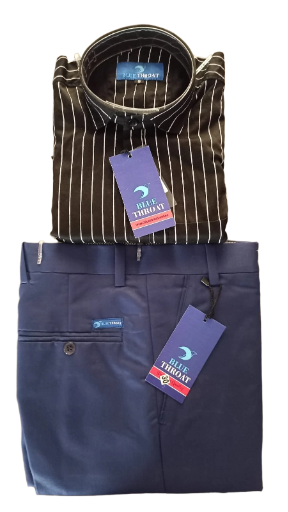 Blue Throat Formal Shirt & Trouser Set