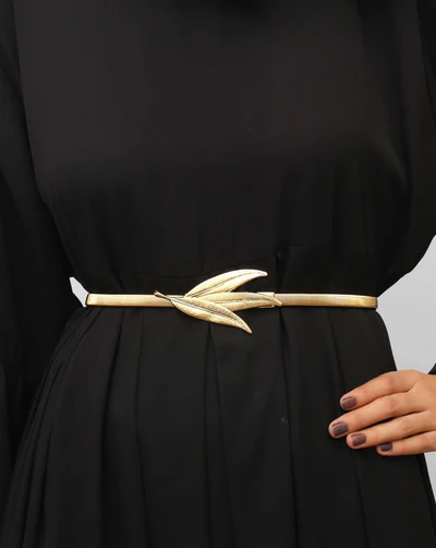 Golden Leaf Metal Belt