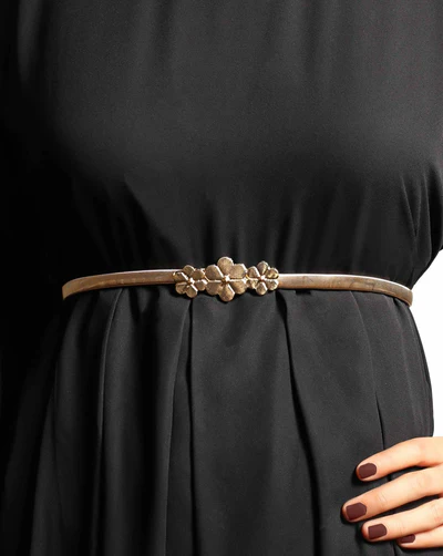 Gold Floral Waist Belt