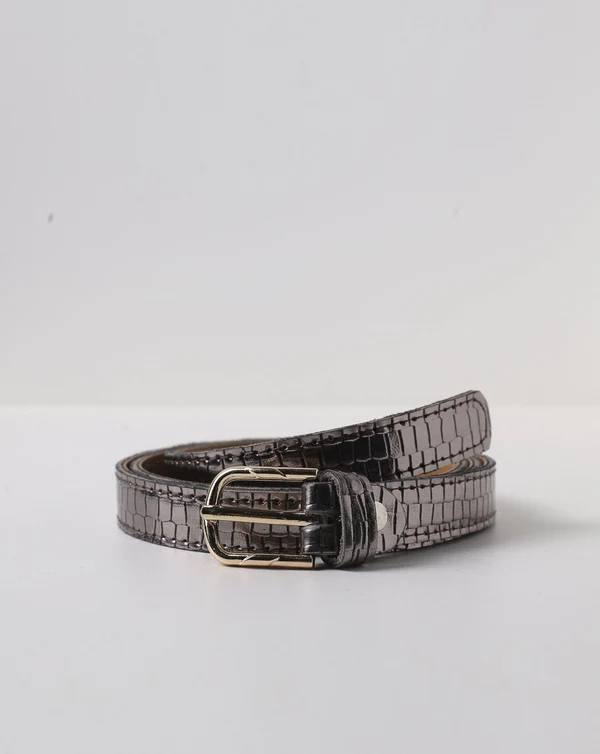 Classic Crocodile Pattern Leather Belt