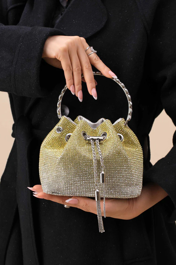 Sparkling Metallic Bucket Bag