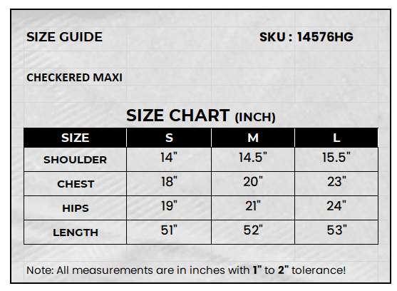 Blue Checkered Embroidered Tunic