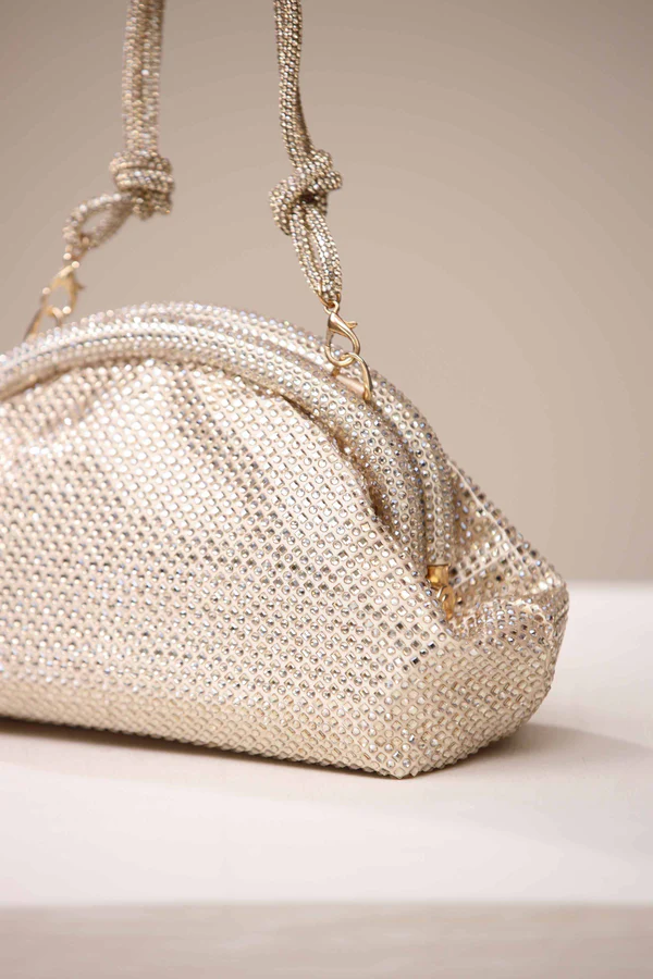 Silver Mesh Evening Bag