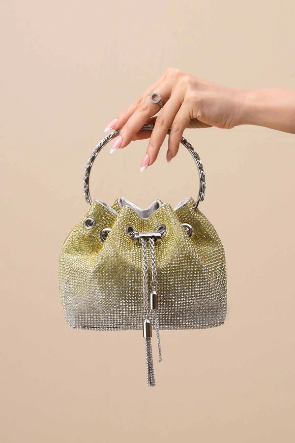 Sparkling Metallic Bucket Bag