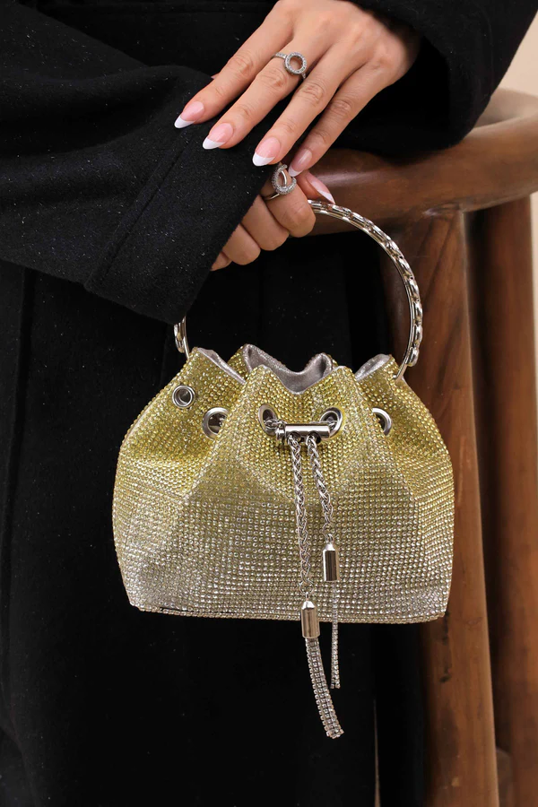 Sparkling Metallic Bucket Bag