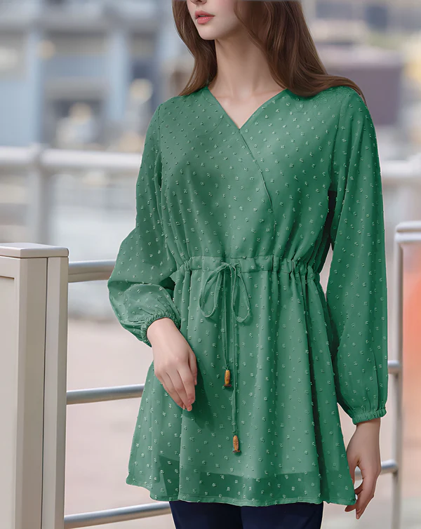Green Long Sleeve Blouse