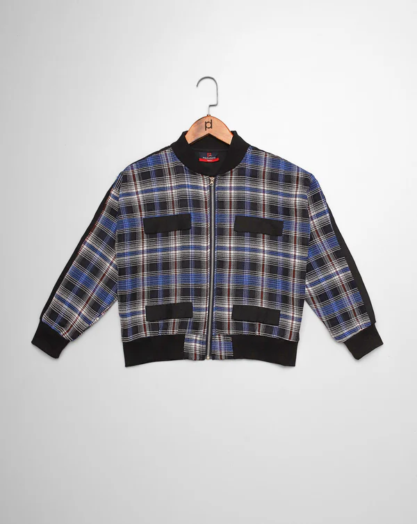 Plaid bomber jacket