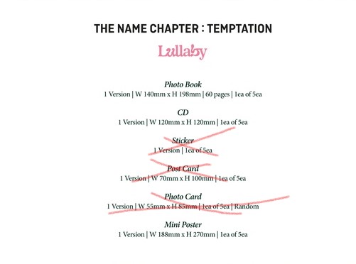 TXT The Name Chapter: TEMPTATION (Lullaby ver) - Segunda mano 