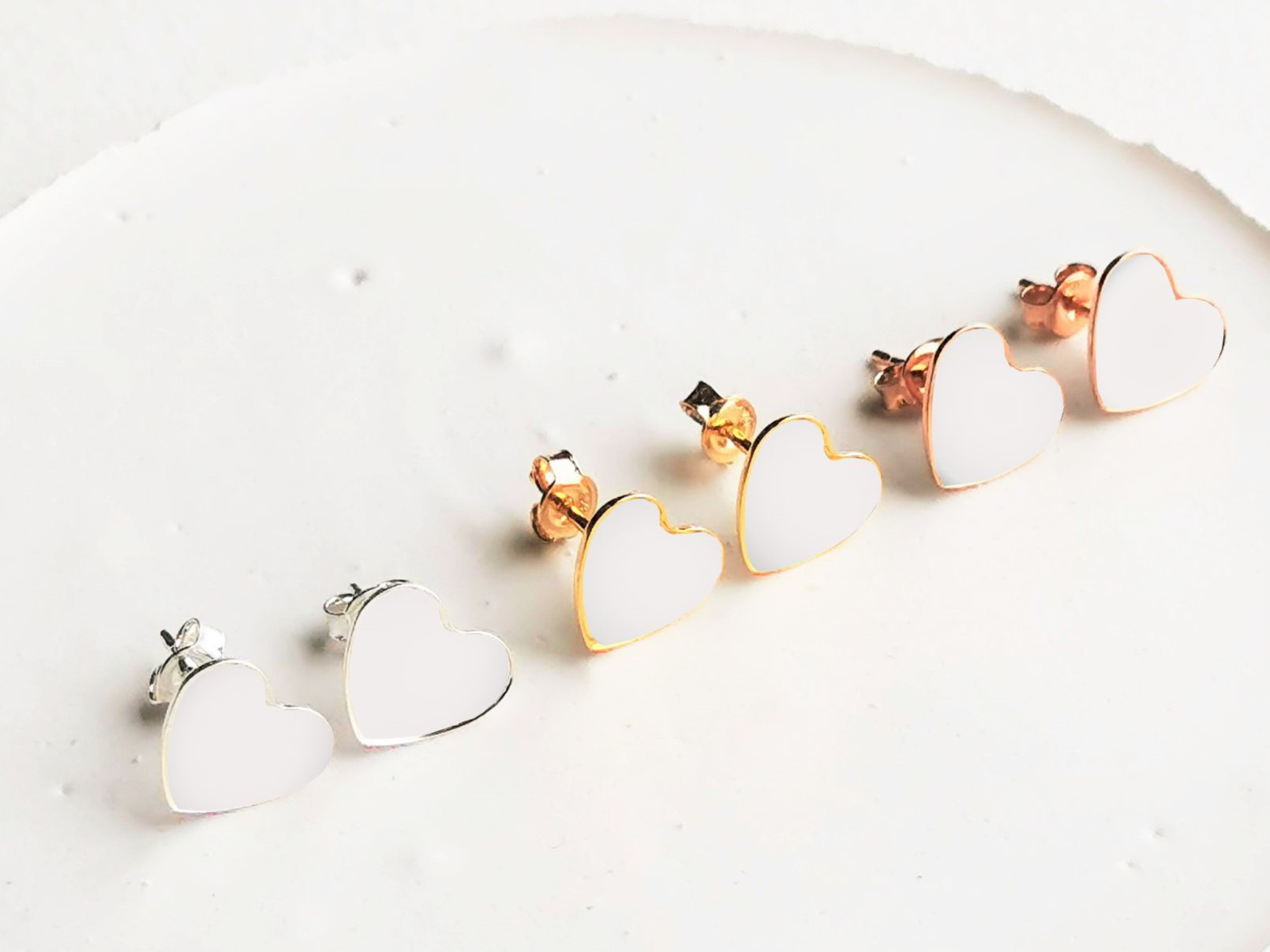 Muttermilchschmuck Herz Ohrstecker "Mein Herz ist dein Herz" - Erinnerungsschmuck - Muttermilch Schmuck - 925 Sterling Silber