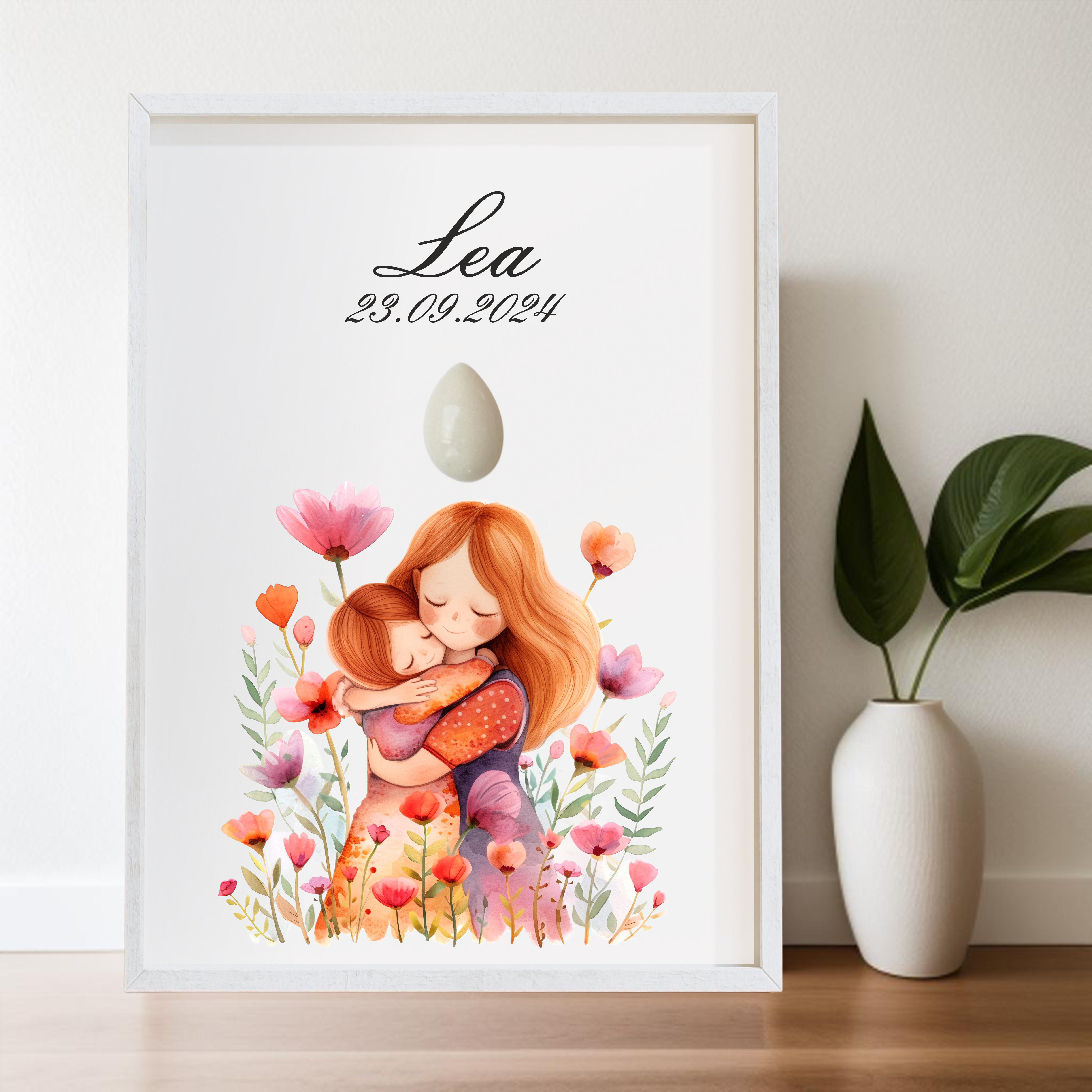 Muttermilch Bild - Mama und Tochter Liebe - Alternative Muttermilchschmuck - Geburt - Baby - Mama