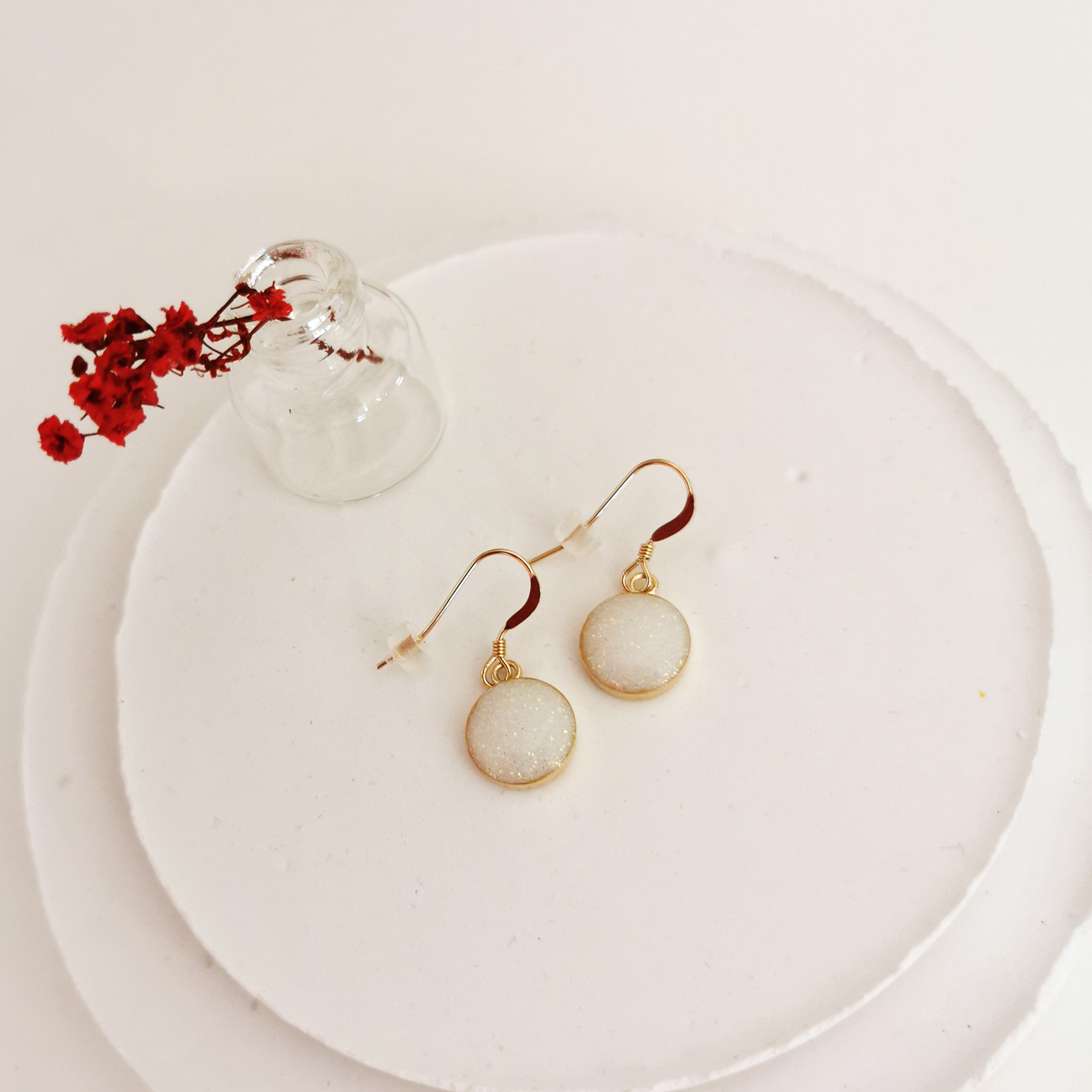 Muttermilchschmuck 10mm Ohrringe "Loving Memories", Muttermilch Schmuck