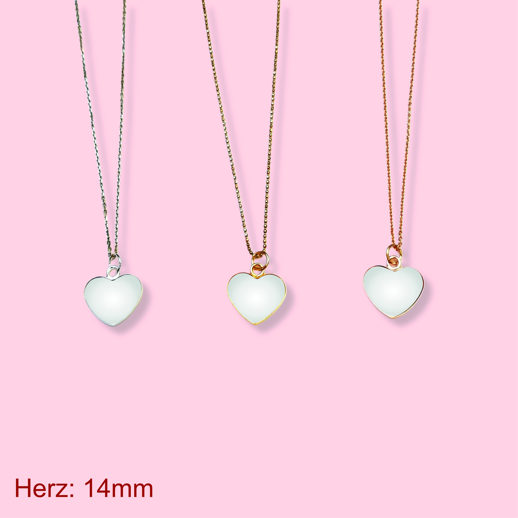 Muttermilchschmuck Herz Anhänger mittel (14mm) "Mein Herz ist dein Herz" - Erinnerungsschmuck