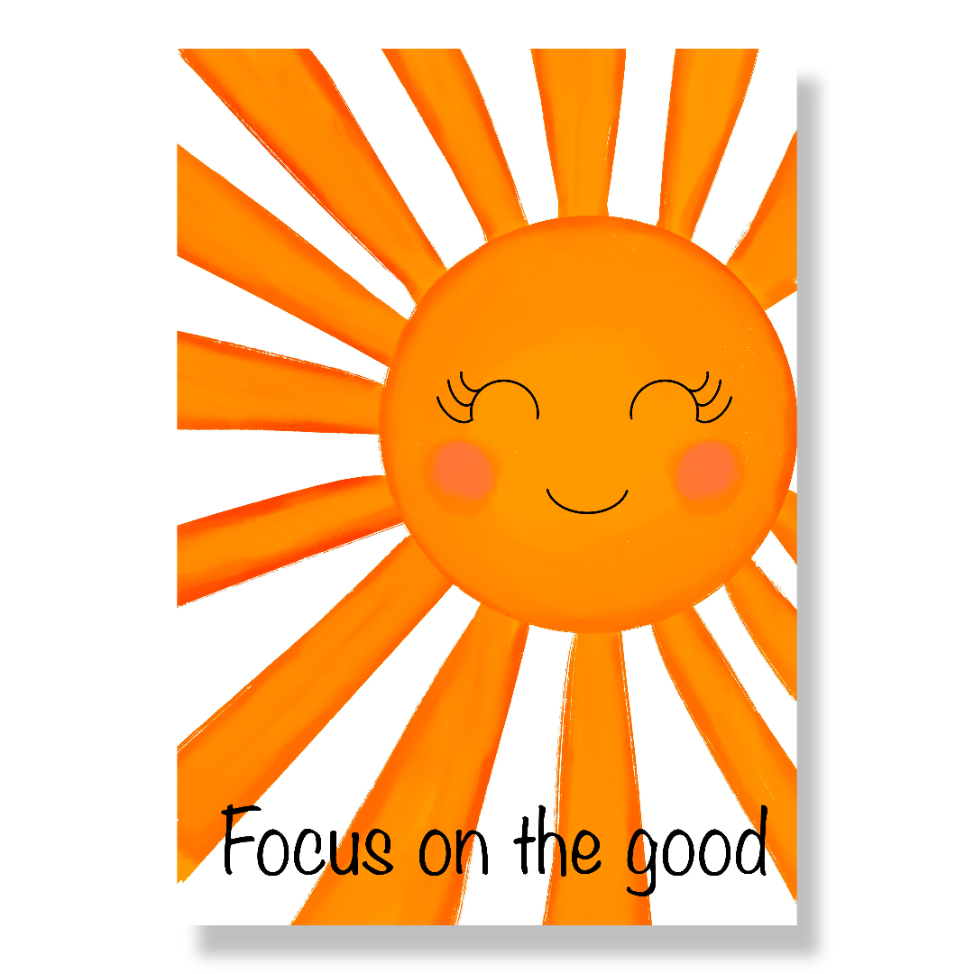 A4 Print „Focus on the good“ - ein Sonnenstrahl für dein Herz