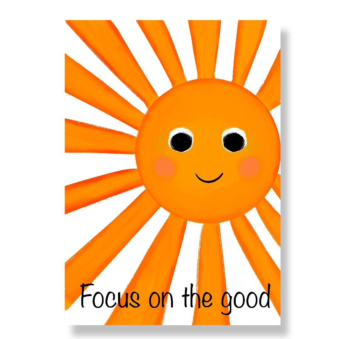 A4 Print „Focus on the good“ - ein Sonnenstrahl für dein Herz