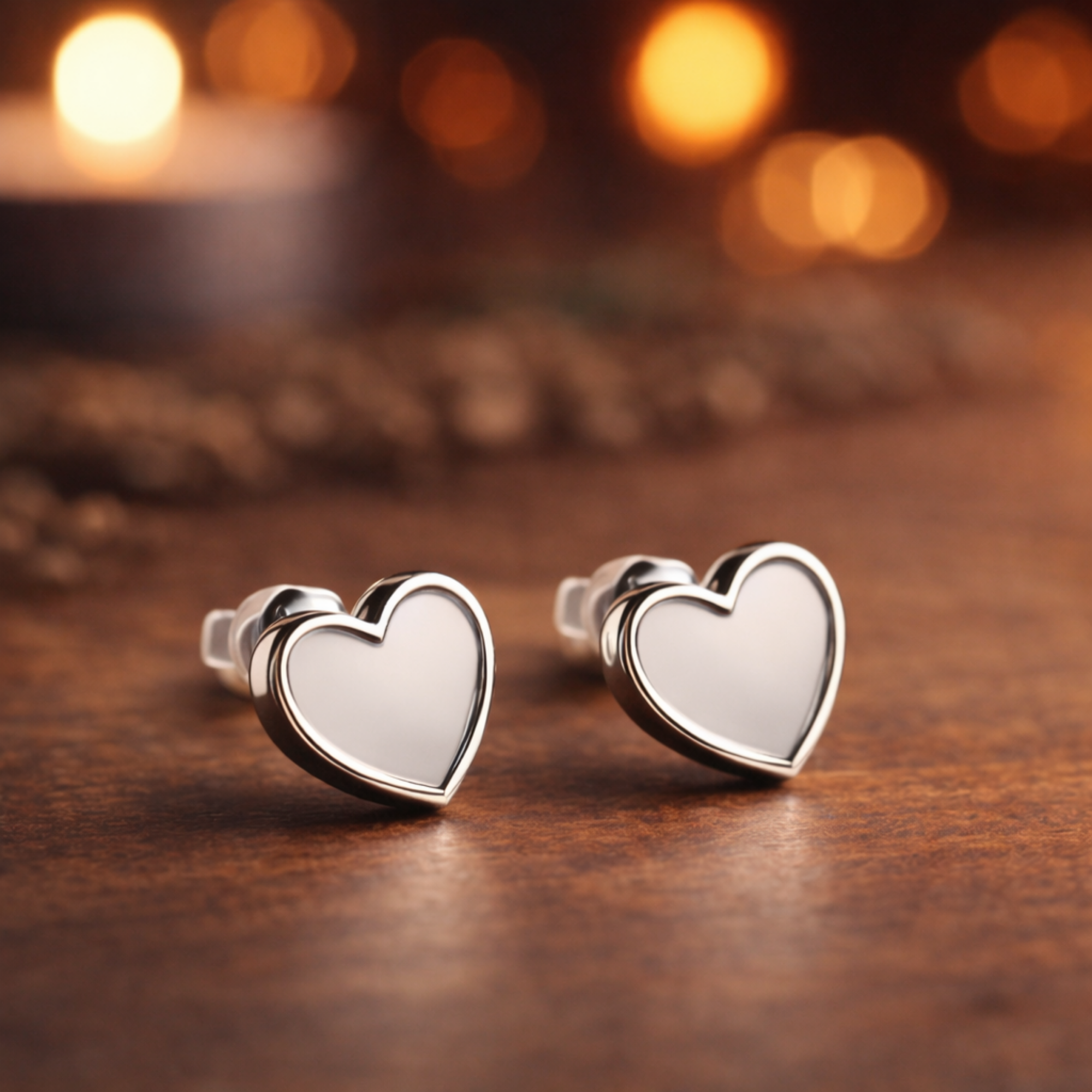 Muttermilchschmuck Herz Ohrstecker "Mein Herz ist dein Herz" - Erinnerungsschmuck - Muttermilch Schmuck - 925 Sterling Silber 