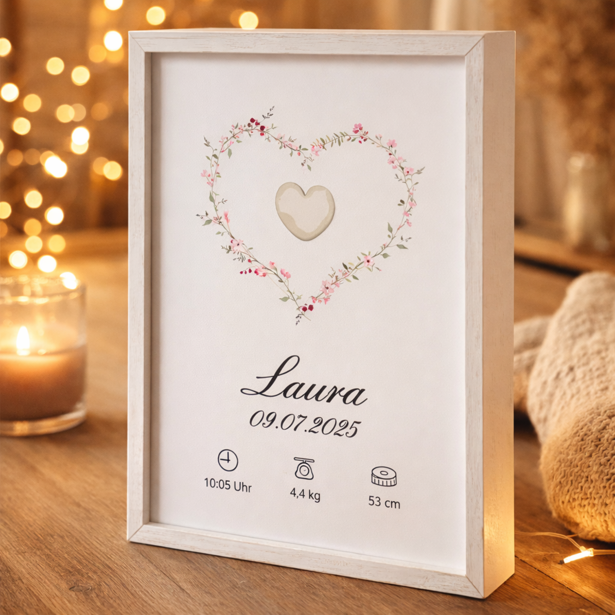 A4 weißer Bilderrahmen passend zur Erinnerungsbilder Kollektion