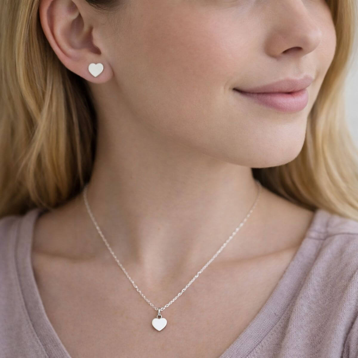 Muttermilchschmuck Kleiner Herz Anhänger (10mm) „Mein Herz ist dein Herz“