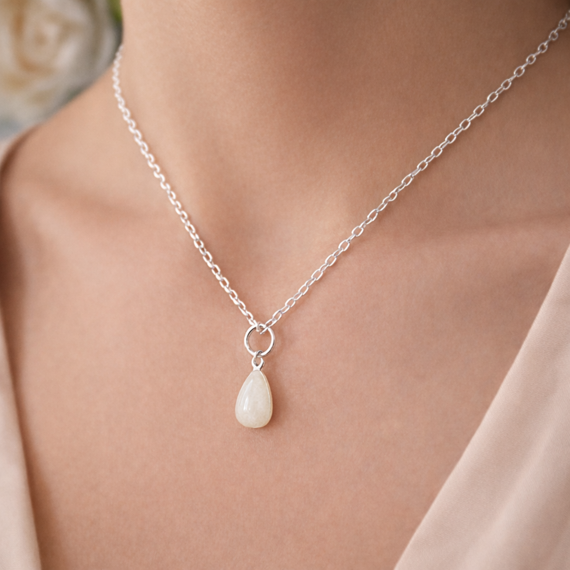 Muttermilchschmuck Tropfen Anhänger "Freudenträne", personalisierter Muttermilch Schmuck als besondere Erinnerung