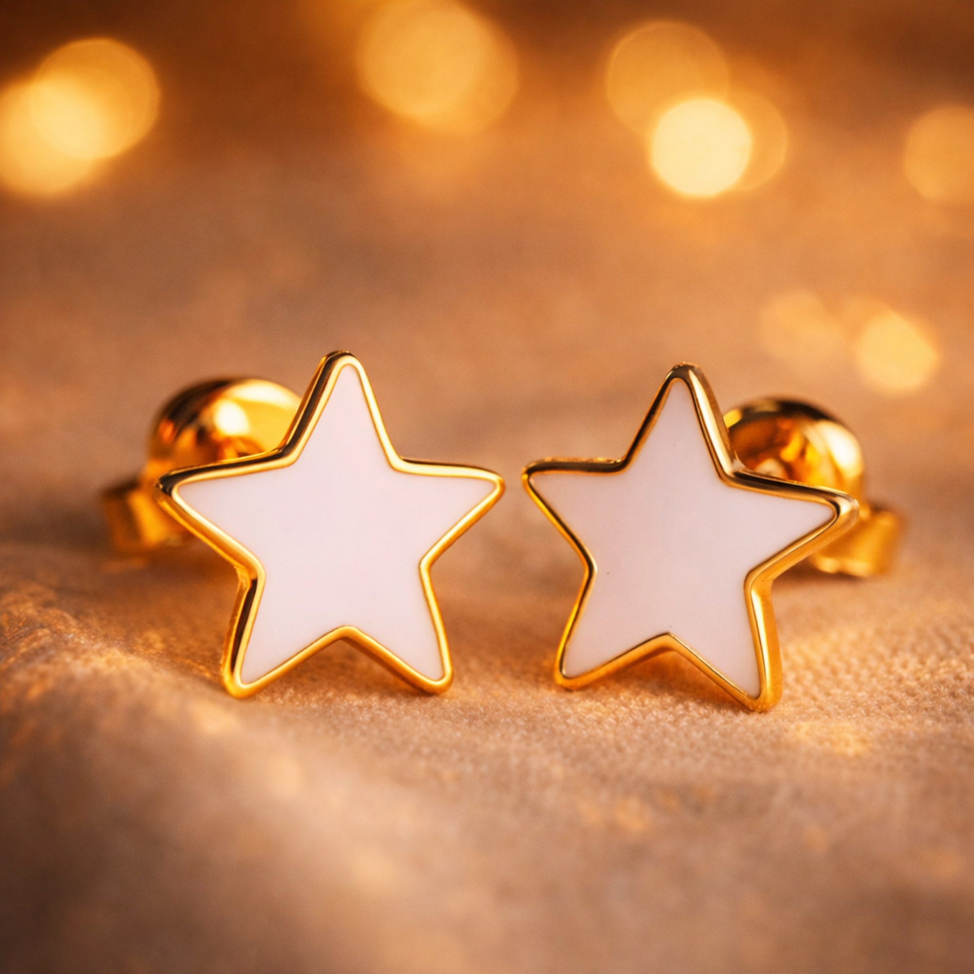 Muttermilchschmuck Stern Ohrstecker "Funkelnder Morgenstern" aus 925 Sterling Silber 