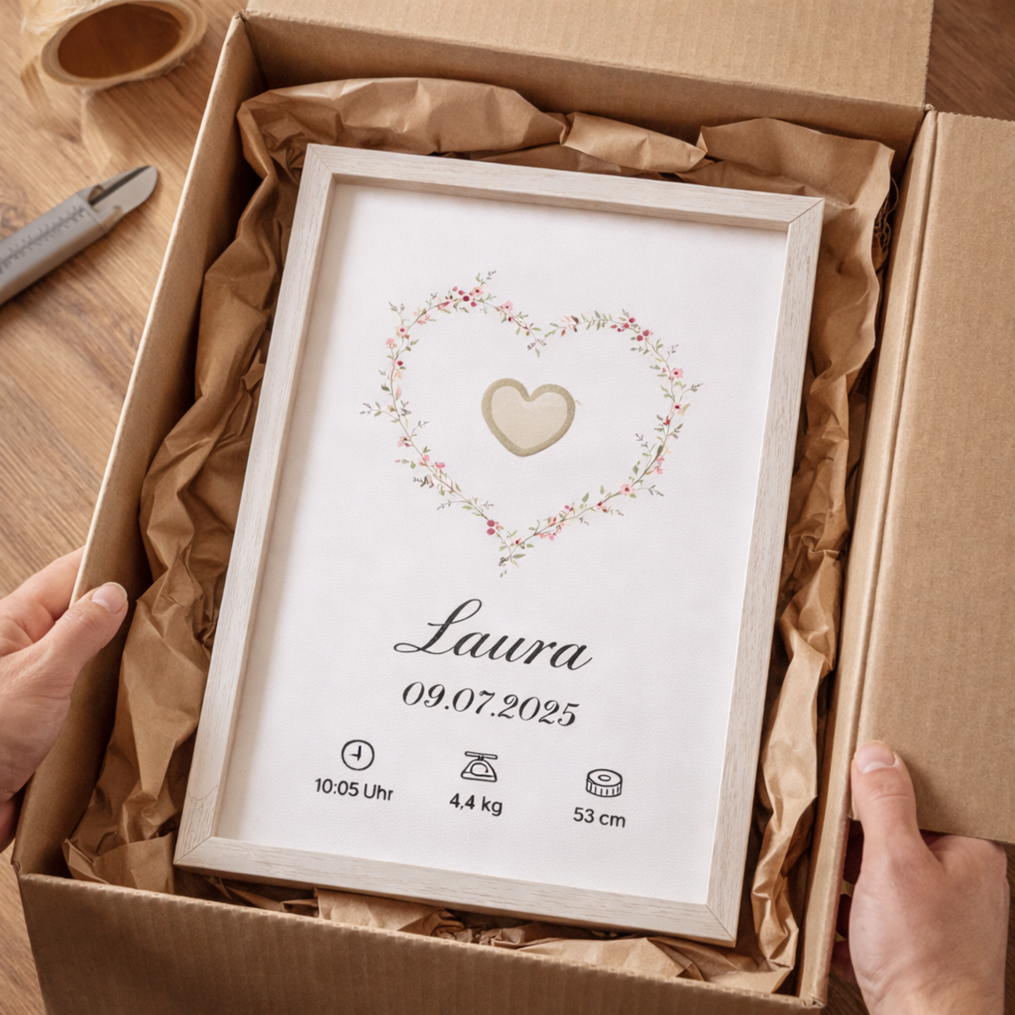 A4 weißer Bilderrahmen passend zur Erinnerungsbilder Kollektion