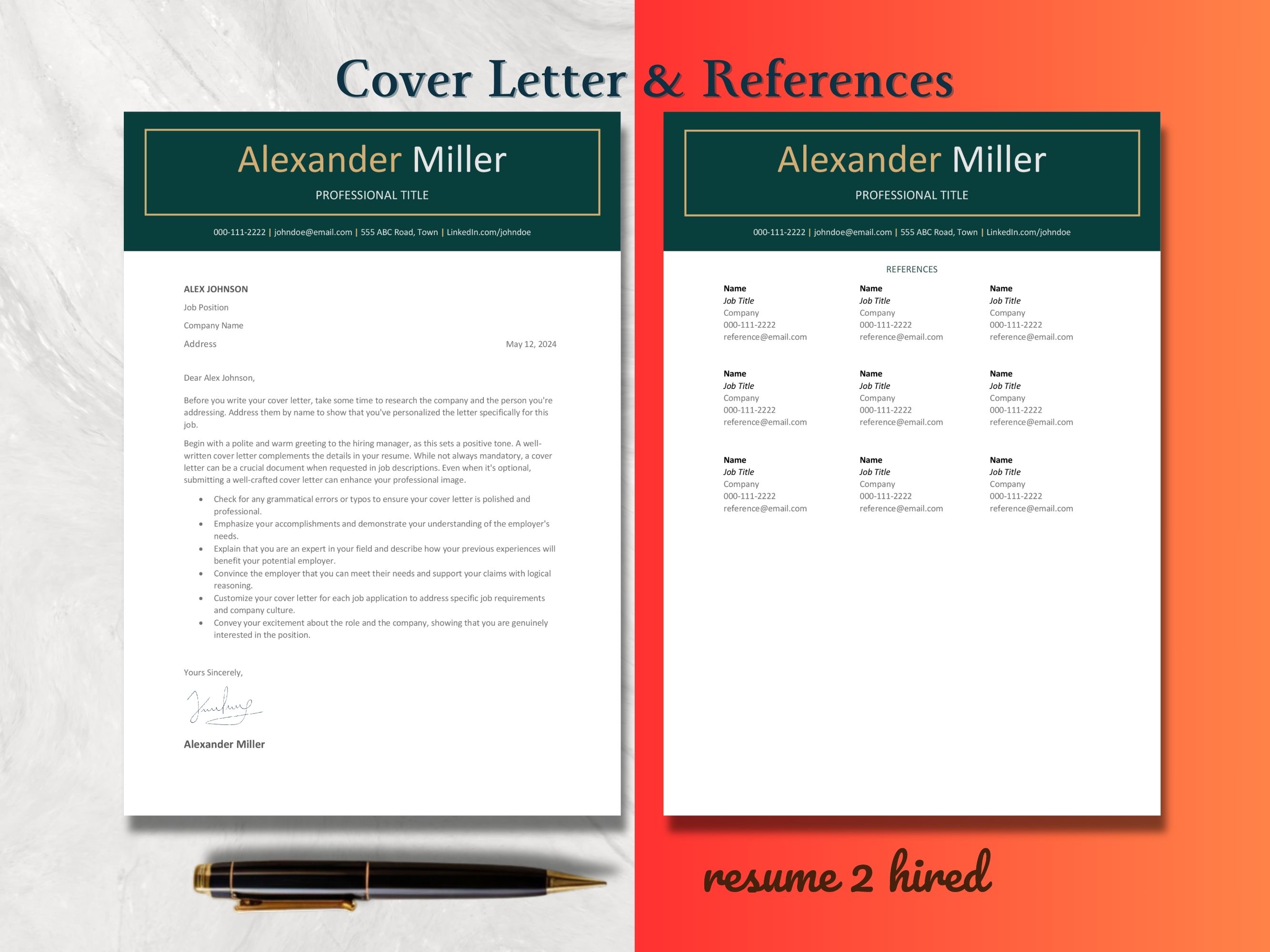 ATS Friendly Resume Template 1, 2, 3 Page in Word, Pages and Google Docs Format
