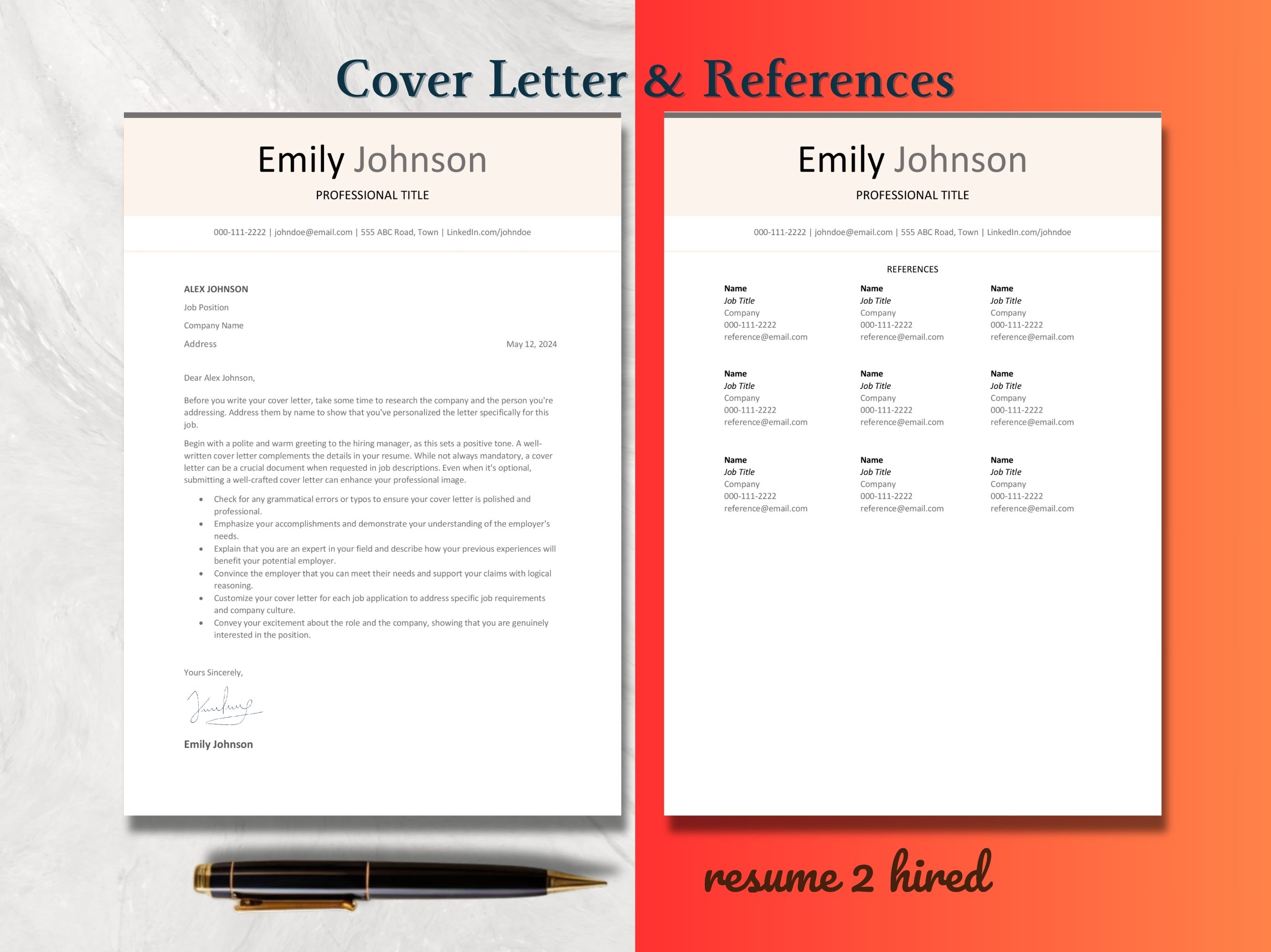 ATS Friendly Resume Template 1, 2, 3 Page in Word